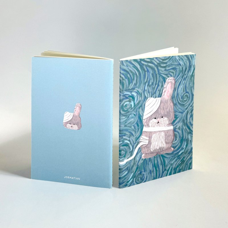 Rabbit in Vincent Van Gogh Art Parody Notebook - 筆記本/手帳 - 紙 
