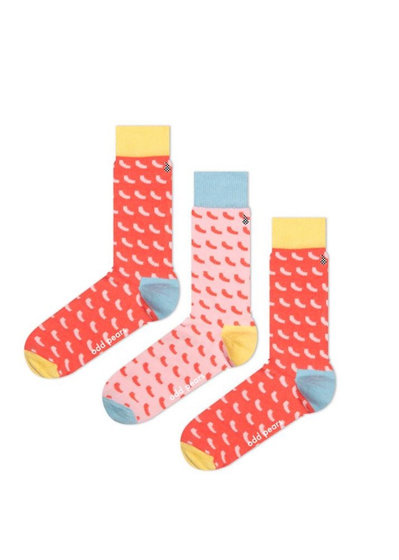 Odd Pears怪梨三隻腳襪子mertl糖果少女男孩也造型百搭一雙三隻 - 襪子 - 棉．麻 粉紅色