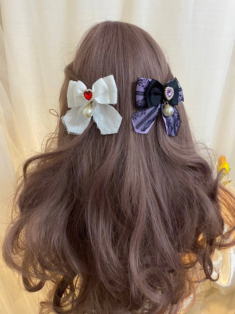 Mini Hair Bow Handmade accessories - 髮夾/髮圈 - 棉．麻 多色
