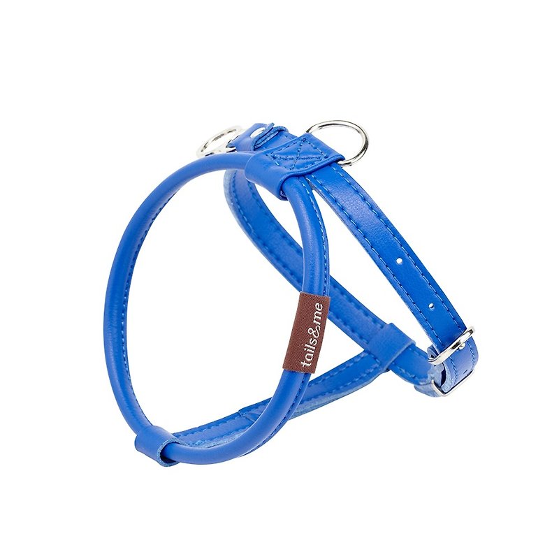 [tail and me] natural concept leather straps marine blue S - ปลอกคอ - หนังเทียม สีน้ำเงิน
