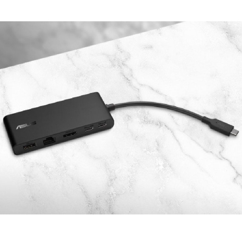 ASUS 華碩 Dual 4K USB-C 擴充基座 (DC201) - 電腦配件 - 塑膠 黑色