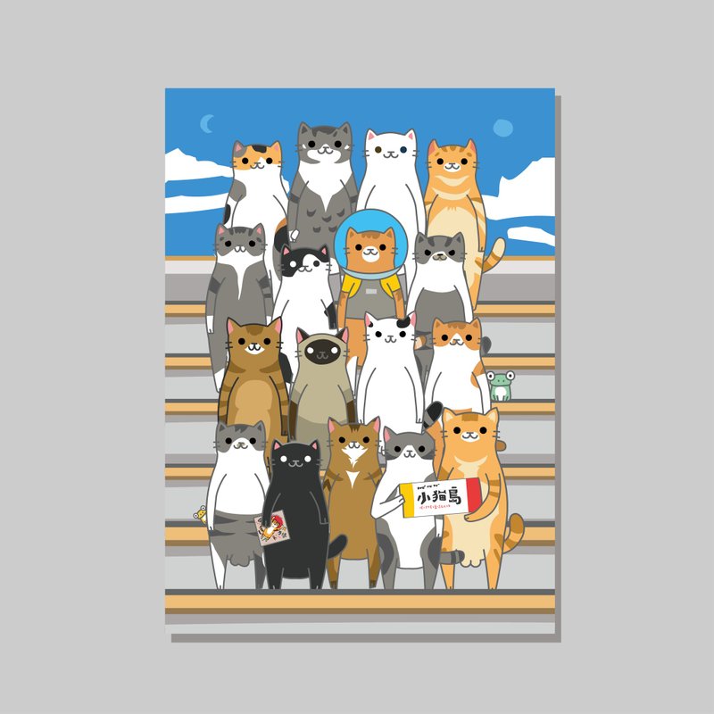 オリジナルA4ポスター/卒業写真/デザイン/猫/装飾画 - ポスター・絵 - 紙 