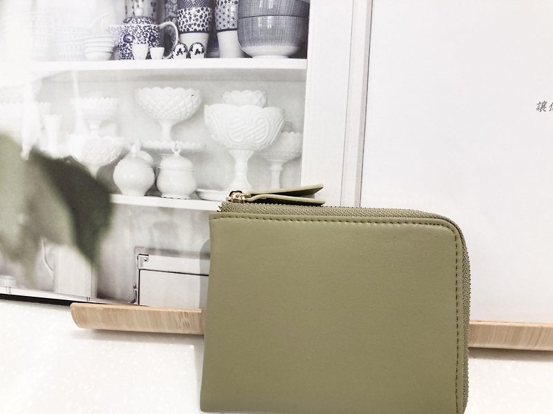 Handmade gift pocket small wallet - Wallets - Waterproof Material Green