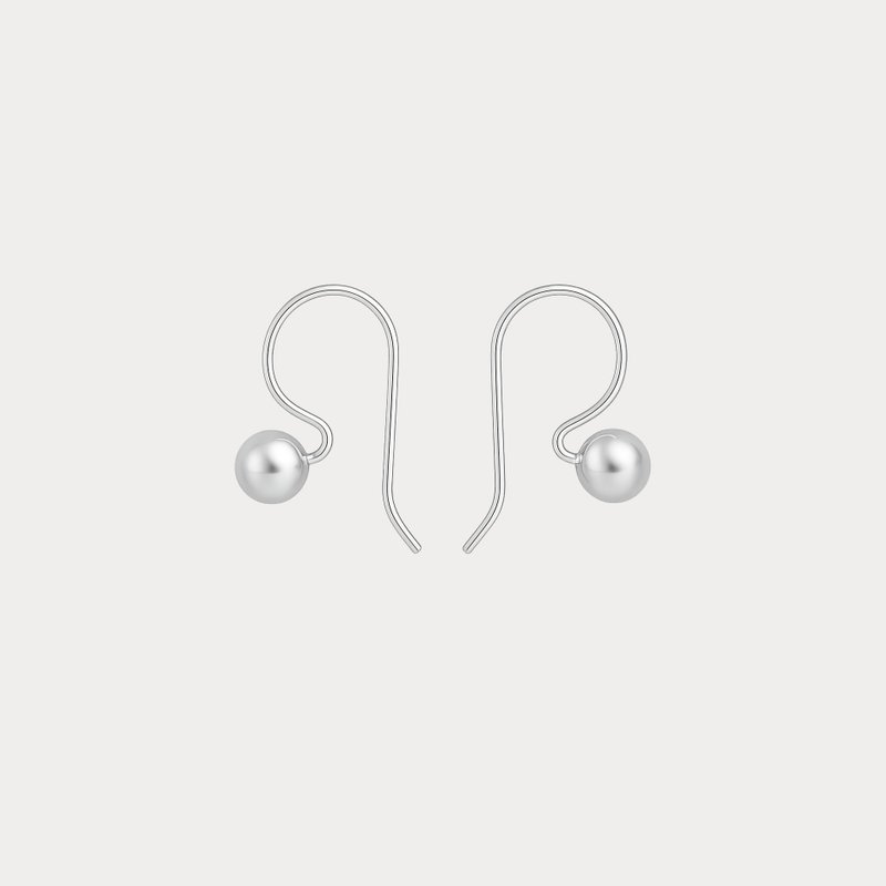 dashbrand DJ04-ER Dot Earring A (Minimal Jewelry)  silver925 - 耳環/耳夾/耳骨夾 - 純銀 銀色