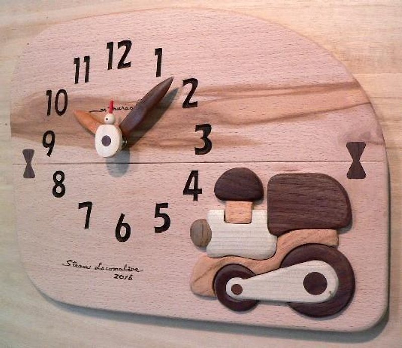 時計　汽車ポッポ - 時計 - 木製 