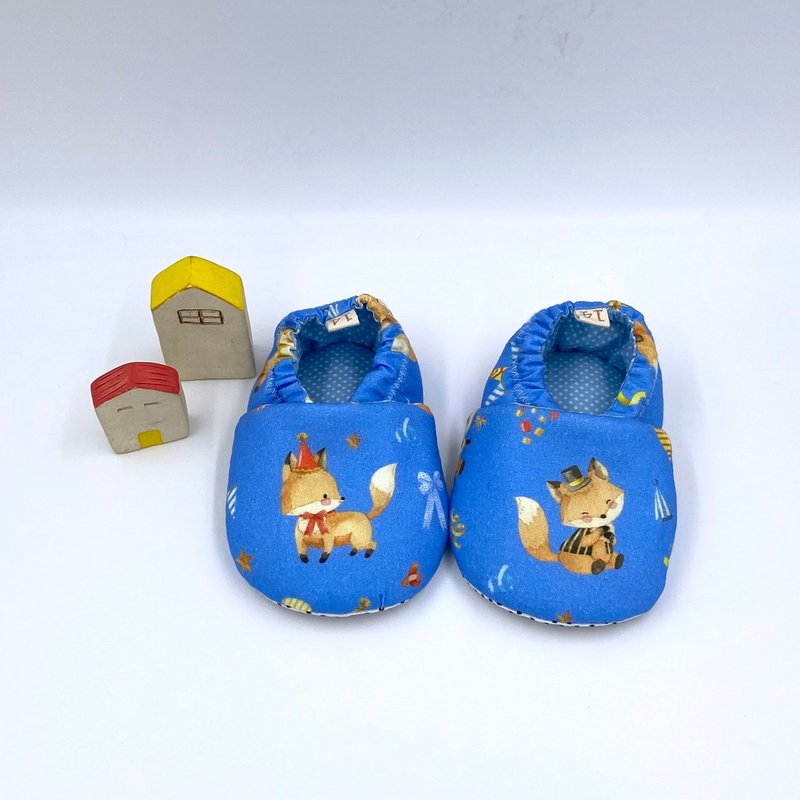 狐狸壽星-初步鞋/成長鞋/漫步鞋 - 嬰兒鞋/學步鞋 - 棉．麻 