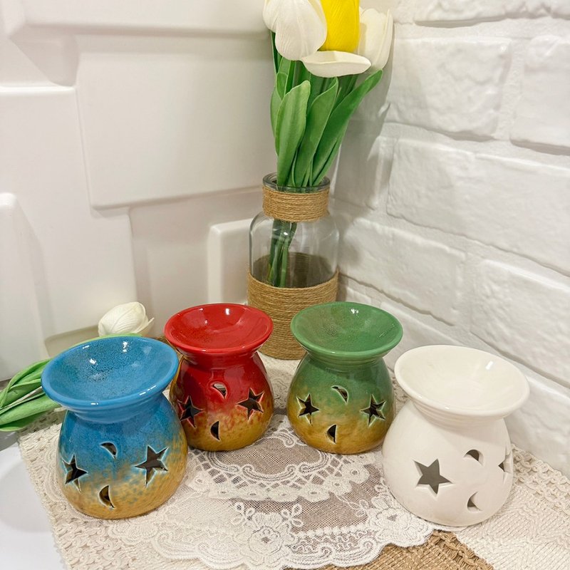 陶瓷香薰爐蠟塊禮盒 - 香氛蠟燭/燭台 - 蠟 