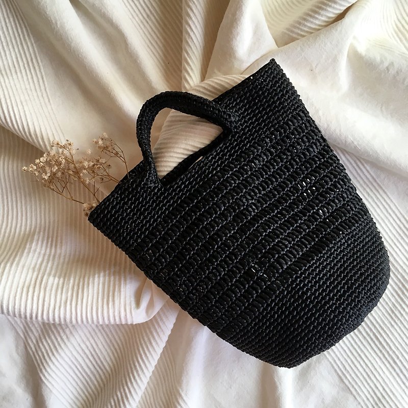 hm2. Suddenly a small black bag came - Handbags & Totes - Paper Black