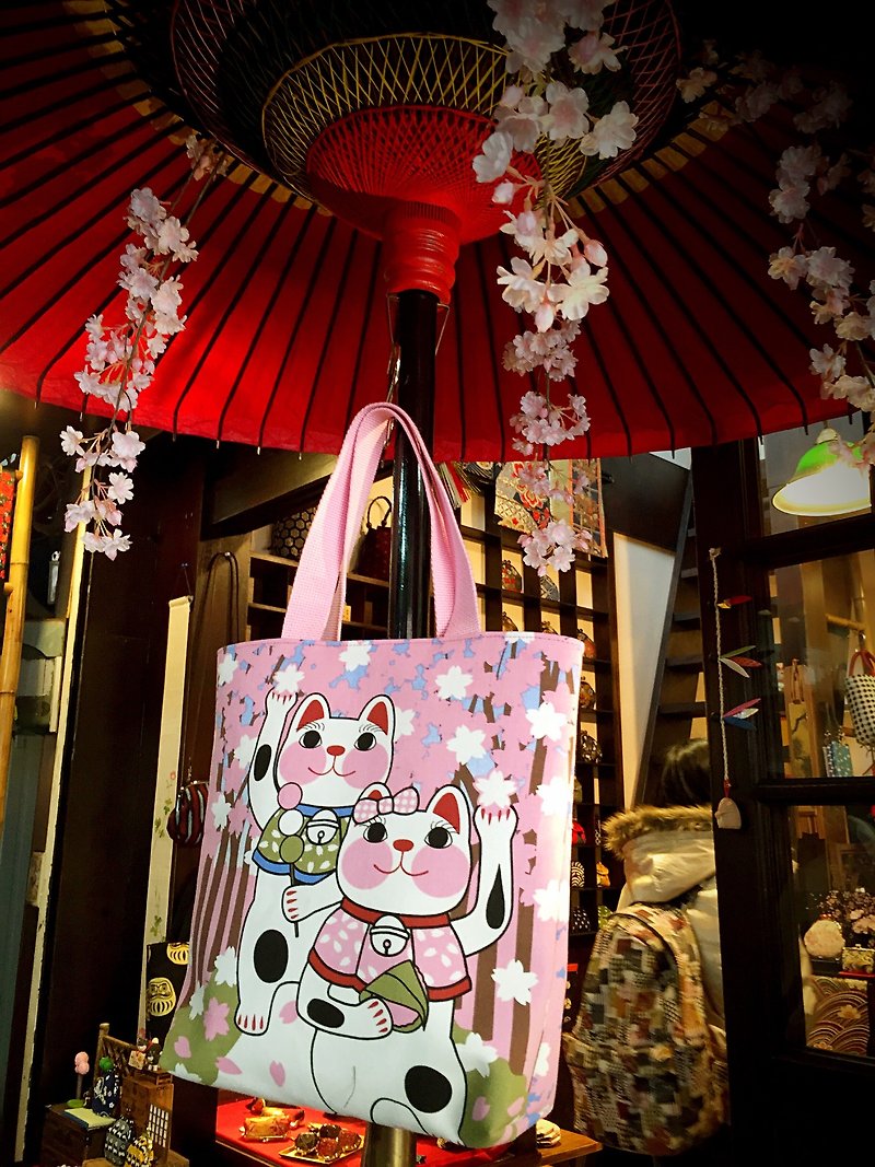 Limited Sakura Sakura Gari [Lucky Cat] - Handbags & Totes - Other Materials Pink