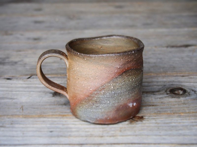 Bizen coffee cup c 3 - 043 - แก้วมัค/แก้วกาแฟ - ดินเผา สีนำ้ตาล