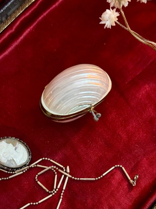 ジュエリーボックス　漆器　マザーオブパール 50330-希少なフランスアンティーク マザーオブパール製ジュエリー