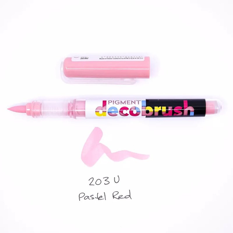 粉紅 203U - 軟頭塑膠彩筆 DecoBrush Pigment - 其他書寫用具 - 塑膠 粉紅色