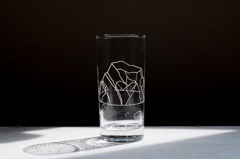 1983ER-自然系玻璃杯-冰山-400ml最後一個 - 茶具/茶杯 - 玻璃 白色