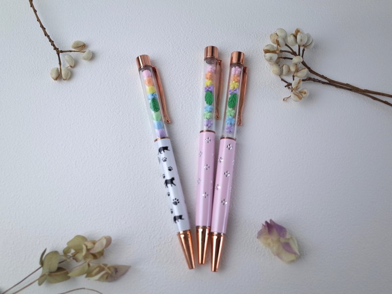 Color Sandwich Macaron Ball Pen-Sakura Style/Shell Style - Ballpoint & Gel Pens - Clay White