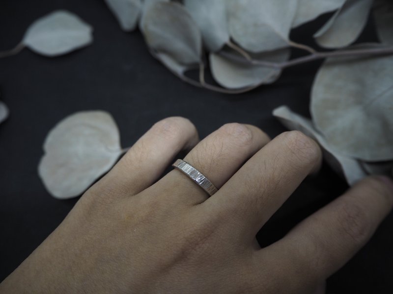 Textured Ring - M. - General Rings - Sterling Silver Silver