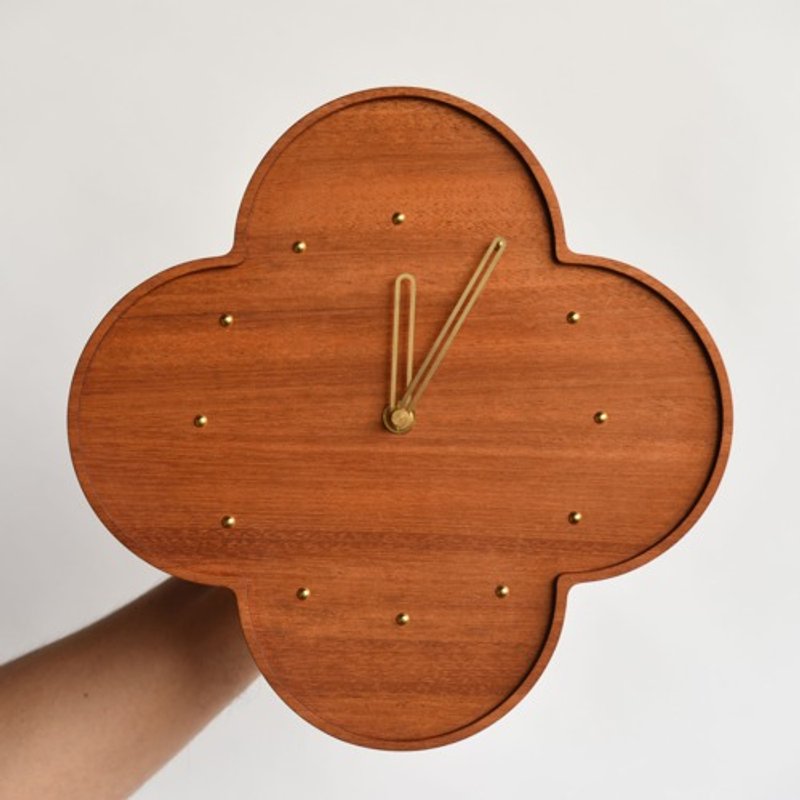 Mahogany wall clock 300mm - Clocks - Wood Brown