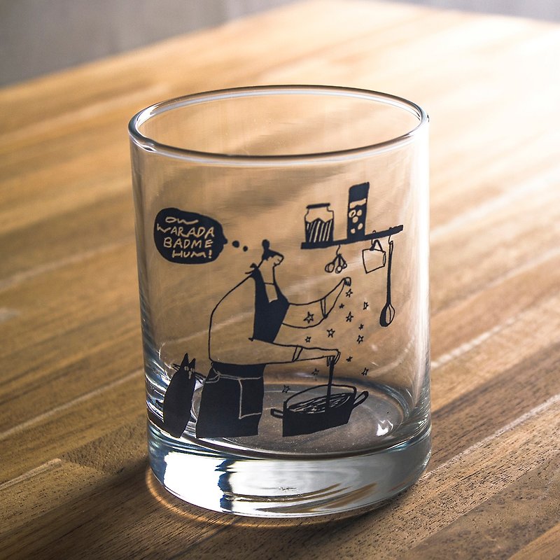 Make-a-wish - Thick-bottom Illustrated Glass - ถ้วย - แก้ว สีใส