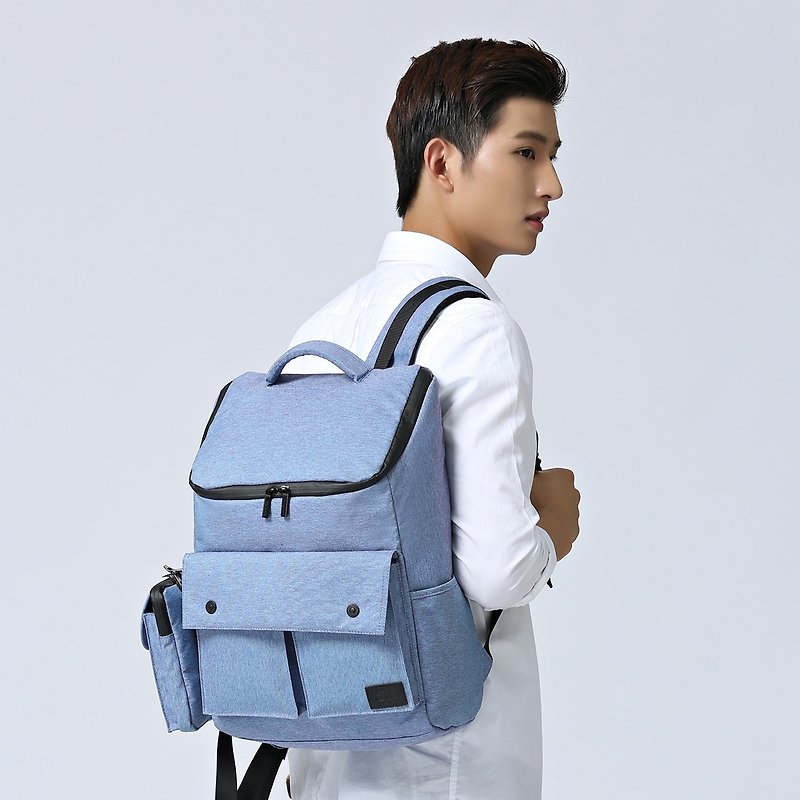 Casual Simple Business Schoolbag Computer Bag Backpack Lightweight Waterproof Dreamer - Sky Blue - Backpacks - Waterproof Material Blue