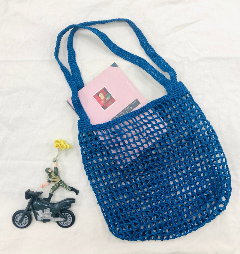 Midsummer Night's Dream Paper Thread Woven Bag/Bag - Handbags & Totes - Paper Blue