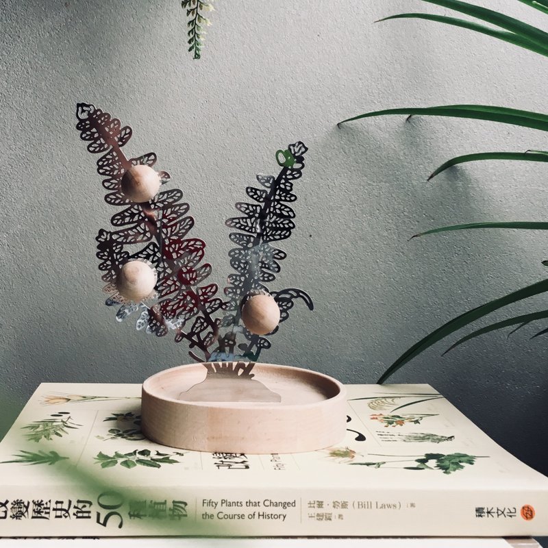 蕨對置物掛架 - 腎蕨|飾品 交換禮物 新年禮物 快速出貨 2023 女 - 擺飾/家飾品 - 不鏽鋼 銀色
