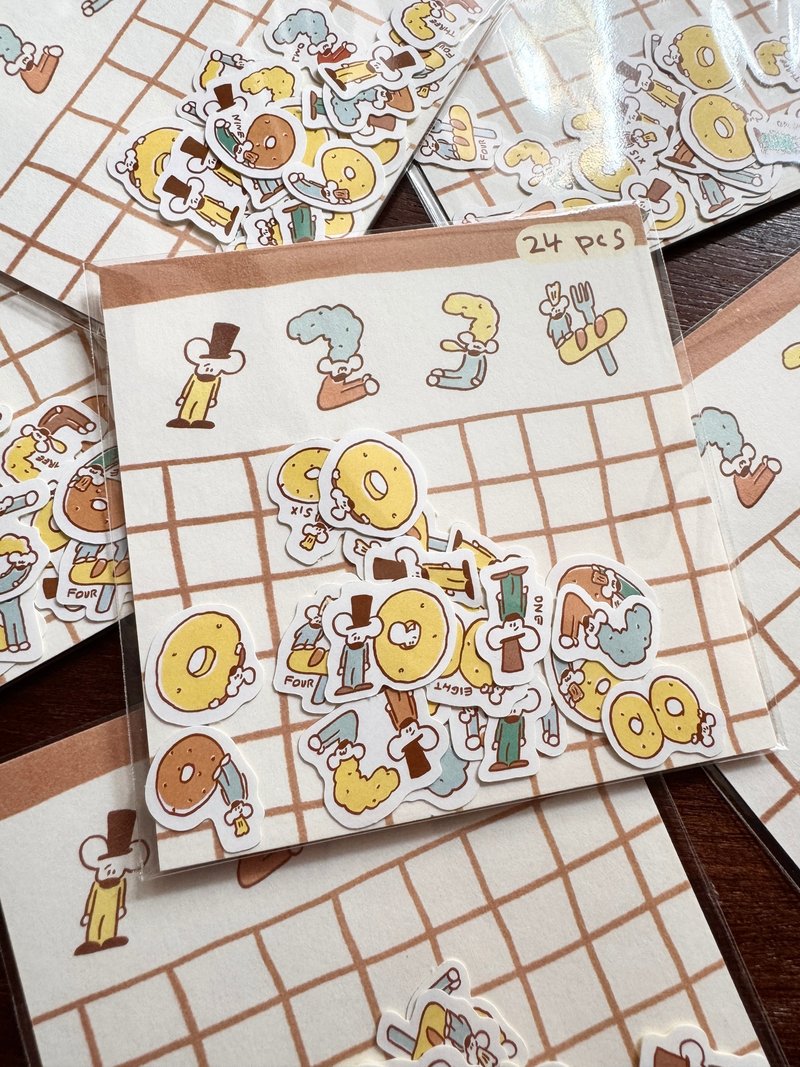 小老鼠數字//貼紙包 - 貼紙 - 紙 