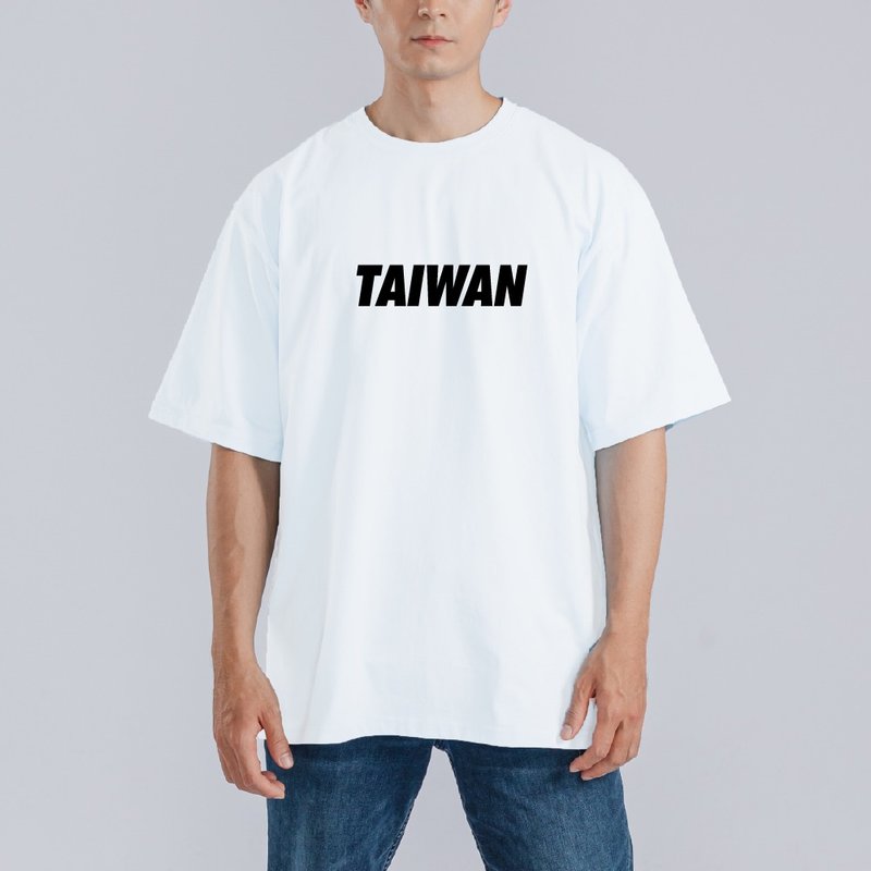TAIWAN 台灣 衣服 落肩 寬版 T恤 純棉 吸濕排汗 涼感 黑T - 男 T 恤 - 棉．麻 多色