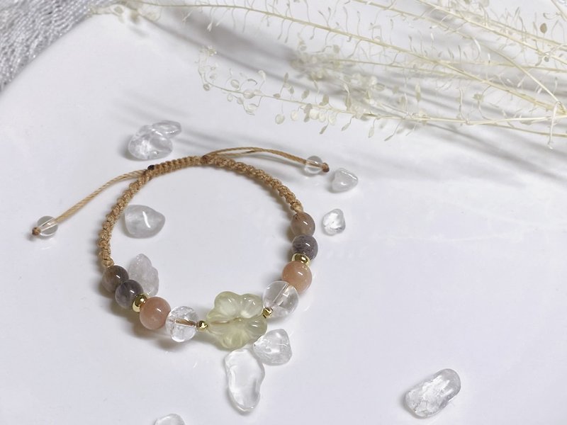 Autumn Light | Citrine, Stone, Backbone Sun, White Quartz - Bracelets - Crystal Khaki