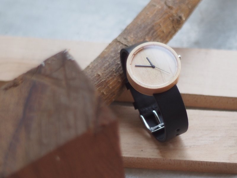 Nakari watch Maple Black Girl size - 女錶 - 木頭 黑色