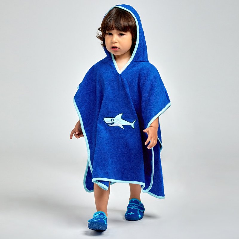 German PlayShoes cotton baby and children styling hooded cloak bath towel/bathrobe - เสื้อยืด - ผ้าฝ้าย/ผ้าลินิน 