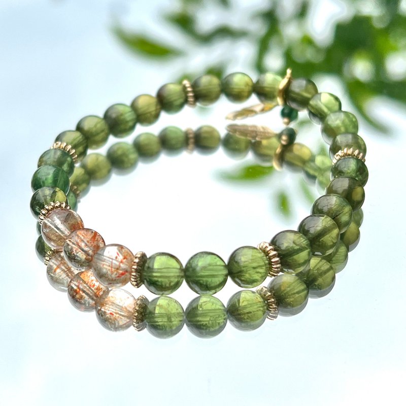 Green phosphorus heals the king of negative energy - Bracelets - Semi-Precious Stones Green