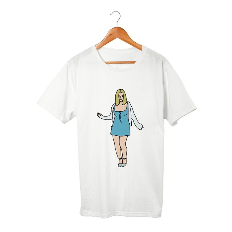 Layla T-shirt - เสื้อยืดผู้หญิง - ผ้าฝ้าย/ผ้าลินิน ขาว