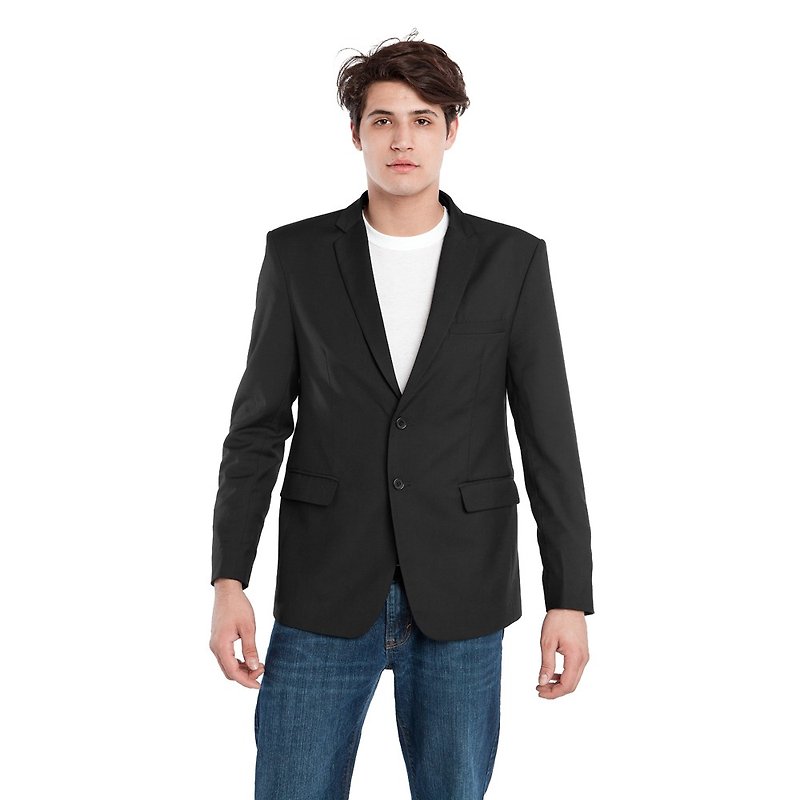 BAUBAX BLAZER Multi-function Wrinkleless Blazer (Men)-Black - เสื้อสูท/เสื้อคลุมยาว - วัสดุอื่นๆ สีดำ