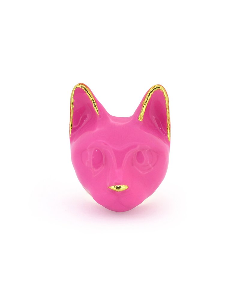 Sugar Pink Cat Ring, Cat Ring, Art Collector, Wearable Arts, MaewMarch. - แหวนทั่วไป - โลหะ สึชมพู