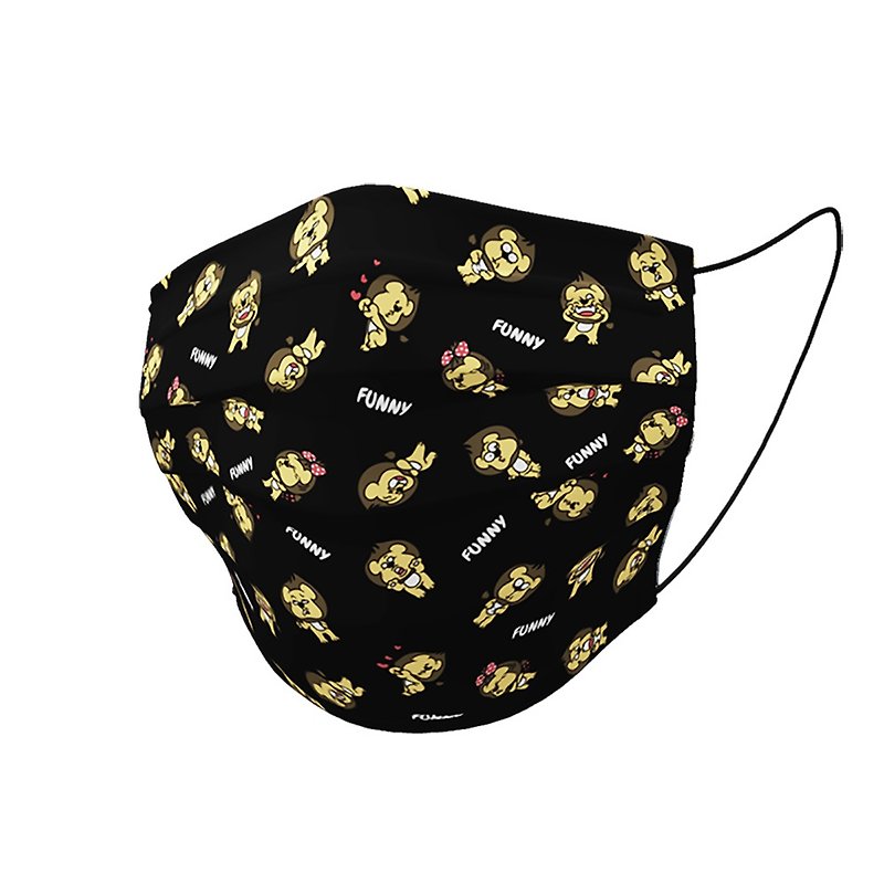 SHIBUDI Treasure Hunt Fashion Three-layer Protective Mask 10pcs-play cool black - หน้ากาก - วัสดุอื่นๆ สีดำ