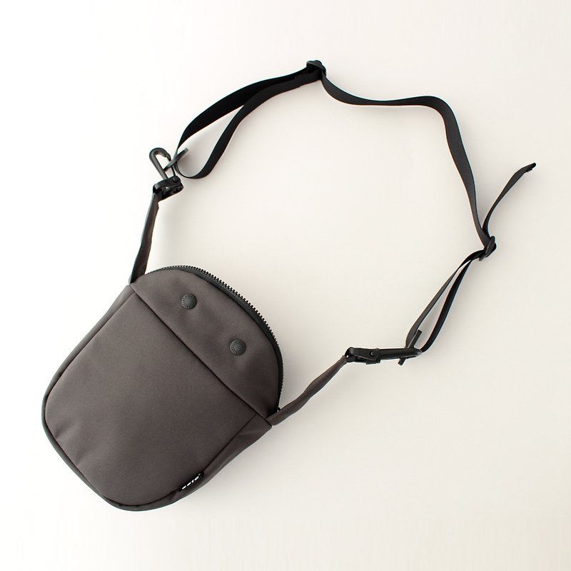 seto / creature bag / thick / Small / Taiko-sagari / Charcoal gray - Messenger Bags & Sling Bags - Polyester Gray