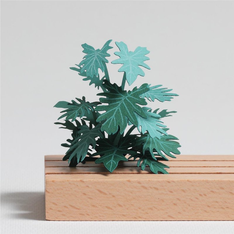 【3D Plant Sticker】 Philodendron Xanadu (605035) - FingerART Paper Art and Craft - สติกเกอร์ - กระดาษ สีเขียว