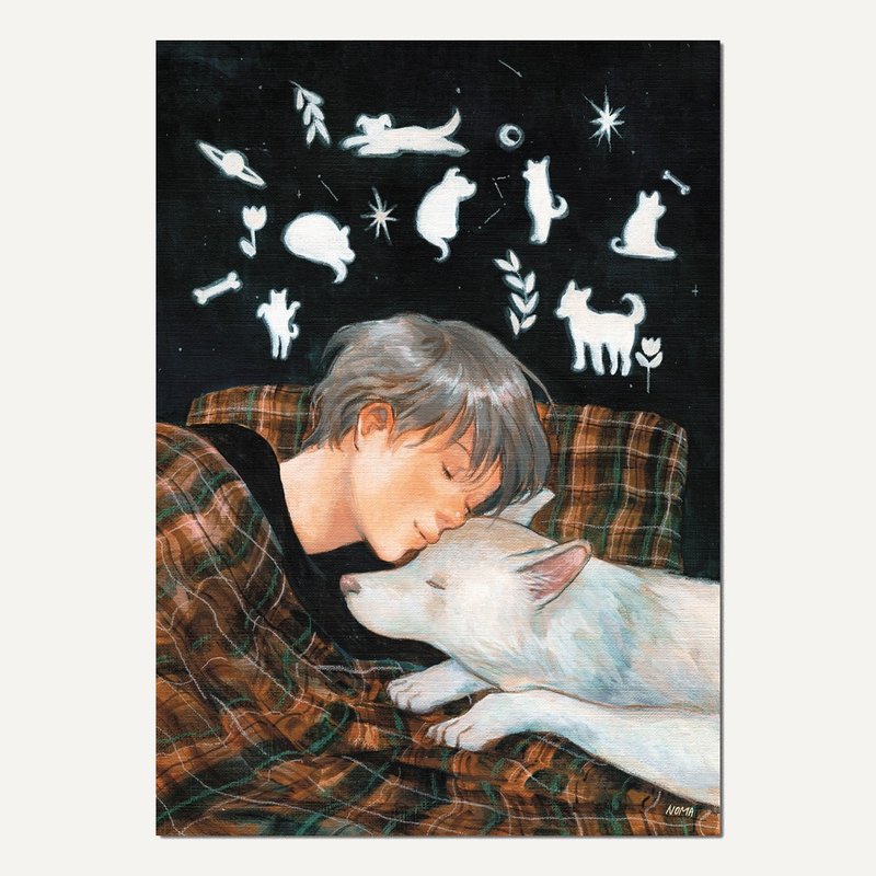 a good night's sleep | NOMA | korea illust Art paper poster A4 | Water color - 海報/掛畫/掛布 - 紙 