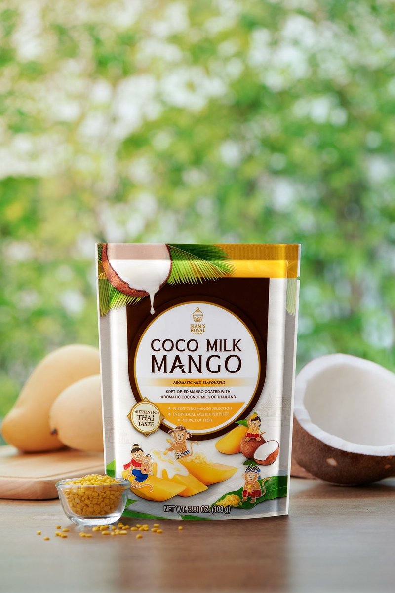 Siam's Royal Coco Milk Soft-Dried Mango 108g - ขนมคบเคี้ยว - พลาสติก สีทอง