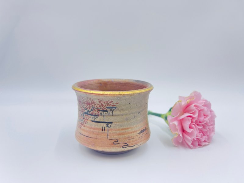 柴燒手工手繪原創主人杯 - 茶壺/茶杯/茶具 - 陶 
