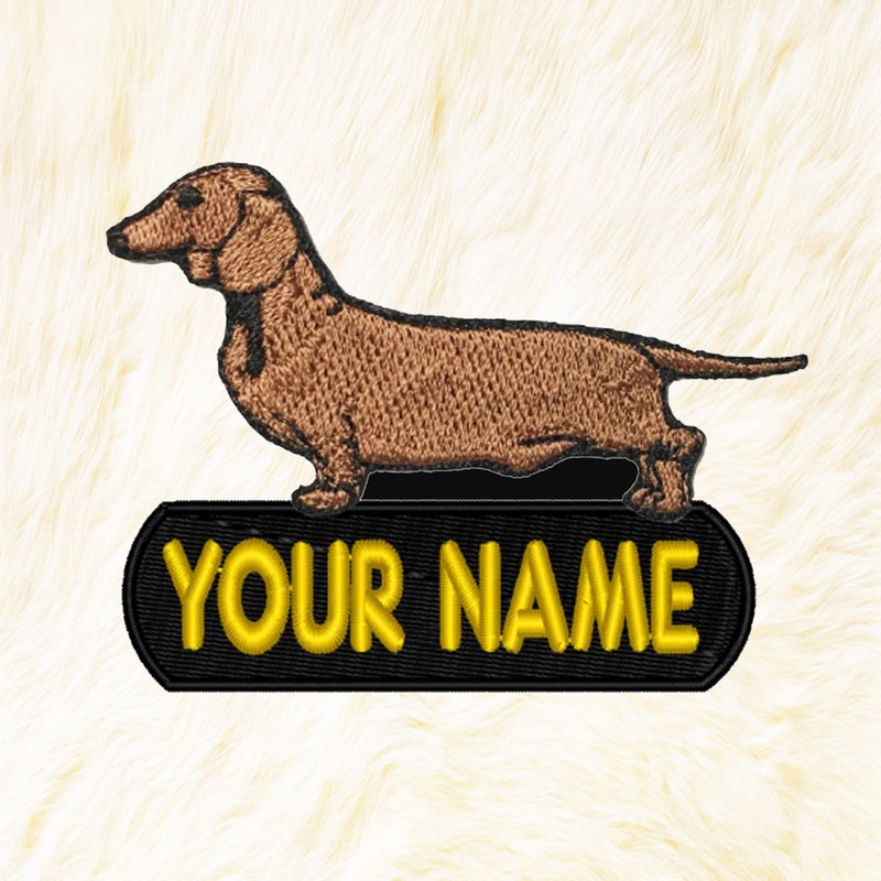 English Bulldog Personalized Iron on Patch Your Name Your Text Buy 3 Get 1 Free - Knitting, Embroidery, Felted Wool & Sewing - Thread Brown