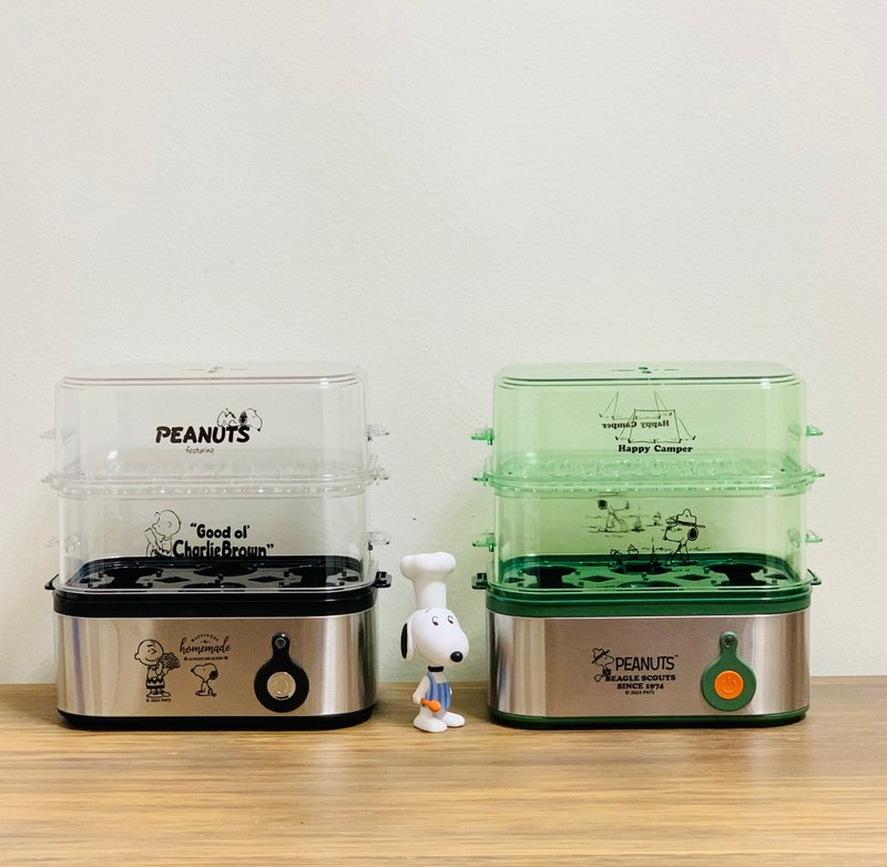 PEANUTS x Homeplus 1.6L Mini food steamer incl. food container (w/beep sound) - เครื่องใช้ไฟฟ้าขนาดเล็กอื่นๆ - สแตนเลส สีเงิน