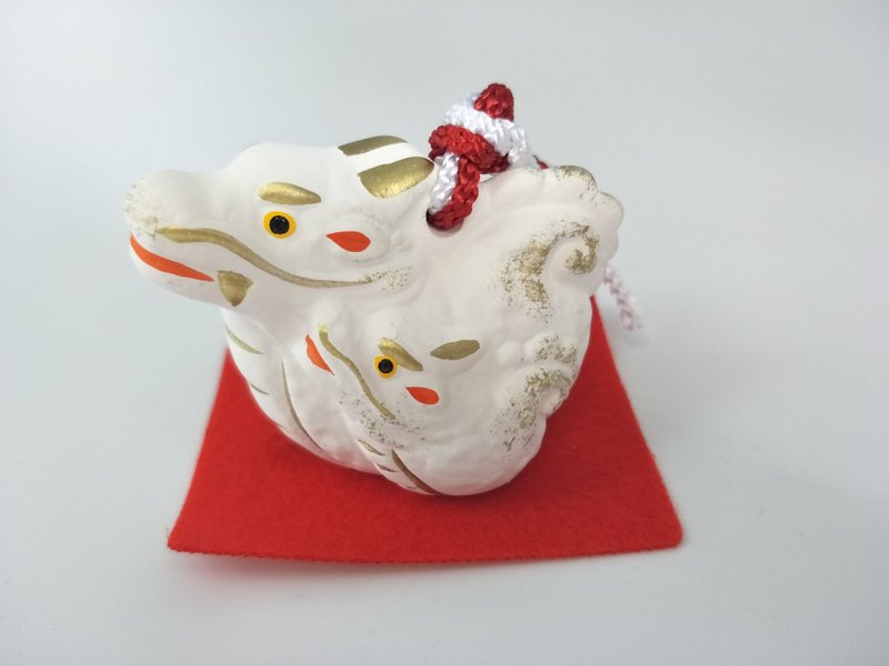 【招福干支】開運干支 生肖龍 緣起物 土鈴 迷你親子龍 - 擺飾/家飾品 - 陶 多色