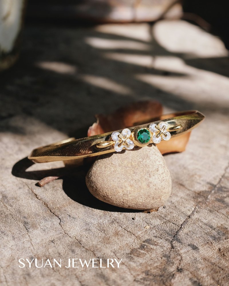 PYT Romance in South France_Faith Faith Emerald Rhinestone Bracelet - สร้อยข้อมือ - โลหะ 