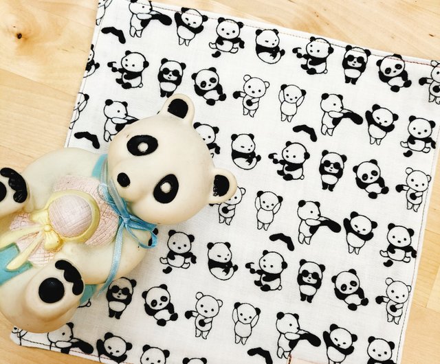 1pc Panda Embroidered Small Hand Towel