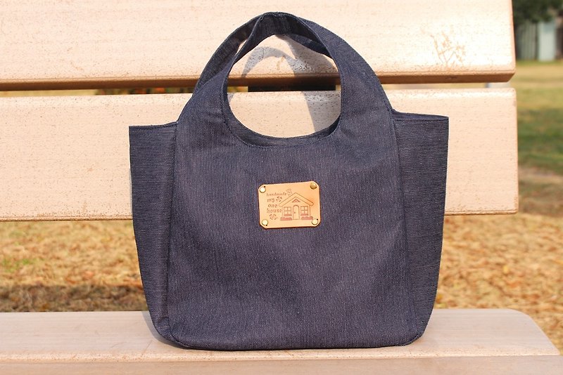 House standard leather tannin denim handbag / Tote - Handbags & Totes - Other Materials 