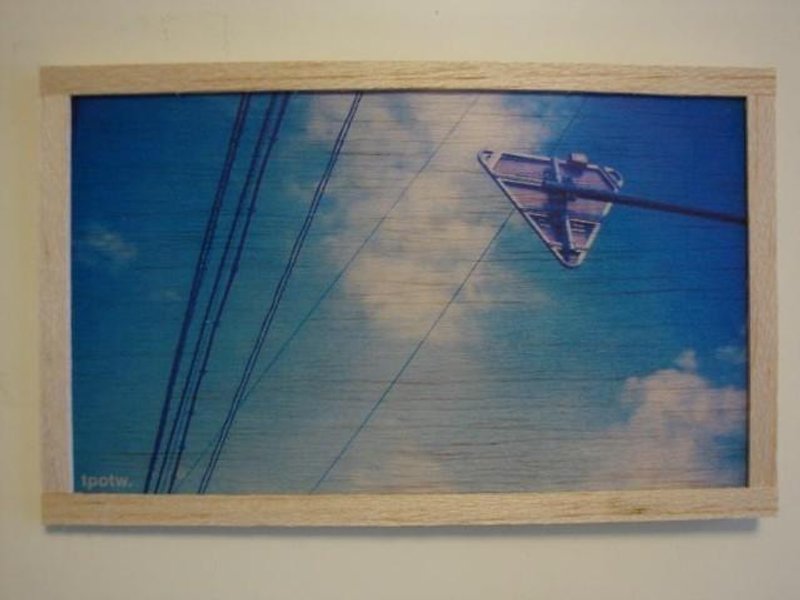 blue sky 2 - ウォールデコ・壁紙 - 木製 ブルー