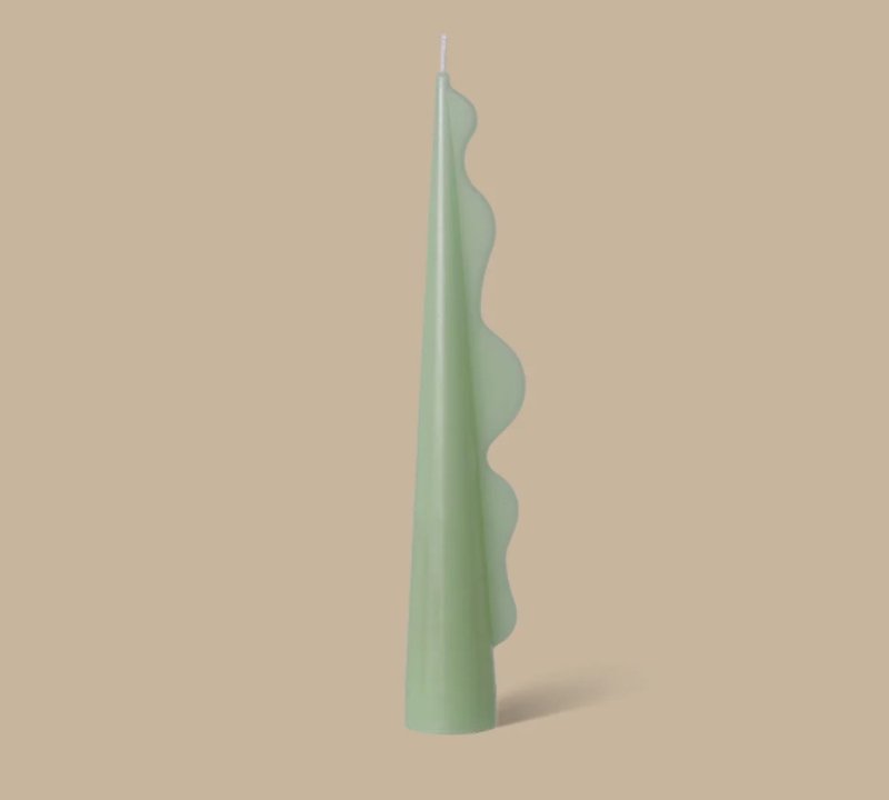 seaweed column candle mint color - Items for Display - Wax Green