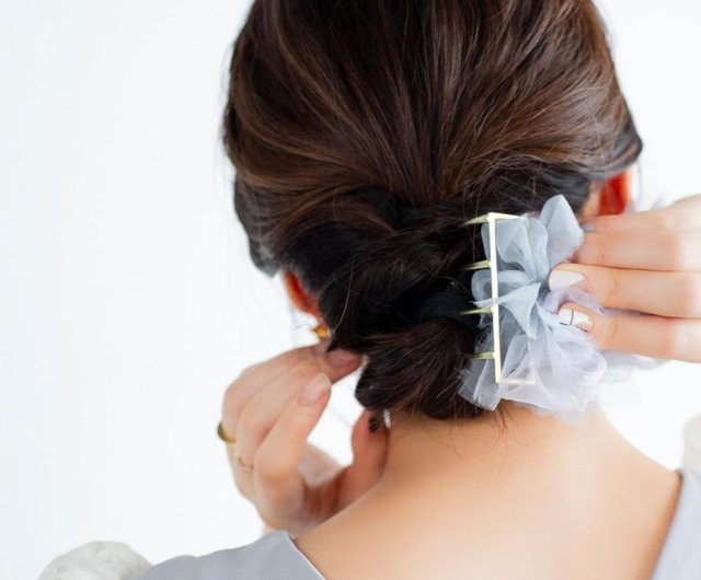 咲き編みシュシュ　咲き編みバンスクリップ　キープスタイラー 咲き編みシュシュ 咲き編みバンスクリップ キープスタイラー