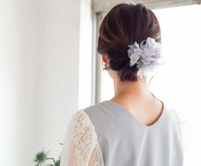 咲き編みシュシュ　咲き編みバンスクリップ　キープスタイラー 咲き編みシュシュ 咲き編みバンスクリップ キープスタイラー