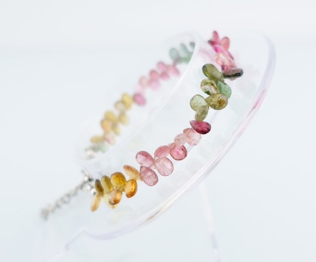 ゴールドジュエリー - 天然色のトルマリン ブレスレット - ショップ